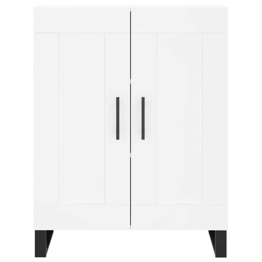 Credenza Bianca 69,5x34x180 cm in Legno Multistrato
