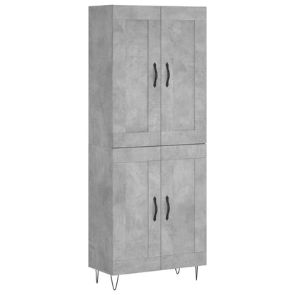 Credenza Grigio Cemento 69,5x34x180 cm in Legno Multistrato - homemem39