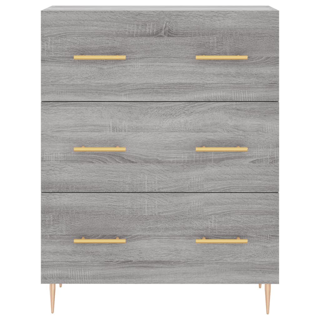 Credenza Grigio Sonoma 69,5x34x180 cm in Legno Multistrato | homemem39