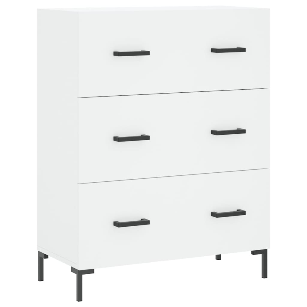 Credenza Bianca 69,5x34x180 cm in Legno Multistrato | homemem39