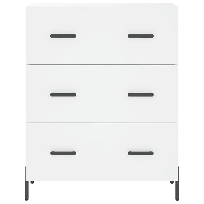 White Sideboard 69.5x34x180 cm in Multilayer Wood