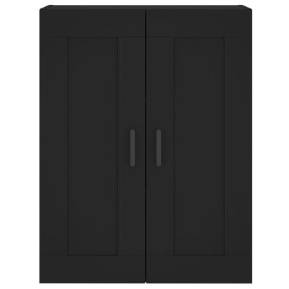Black Sideboard 69.5x34x180 cm in Multilayer Wood