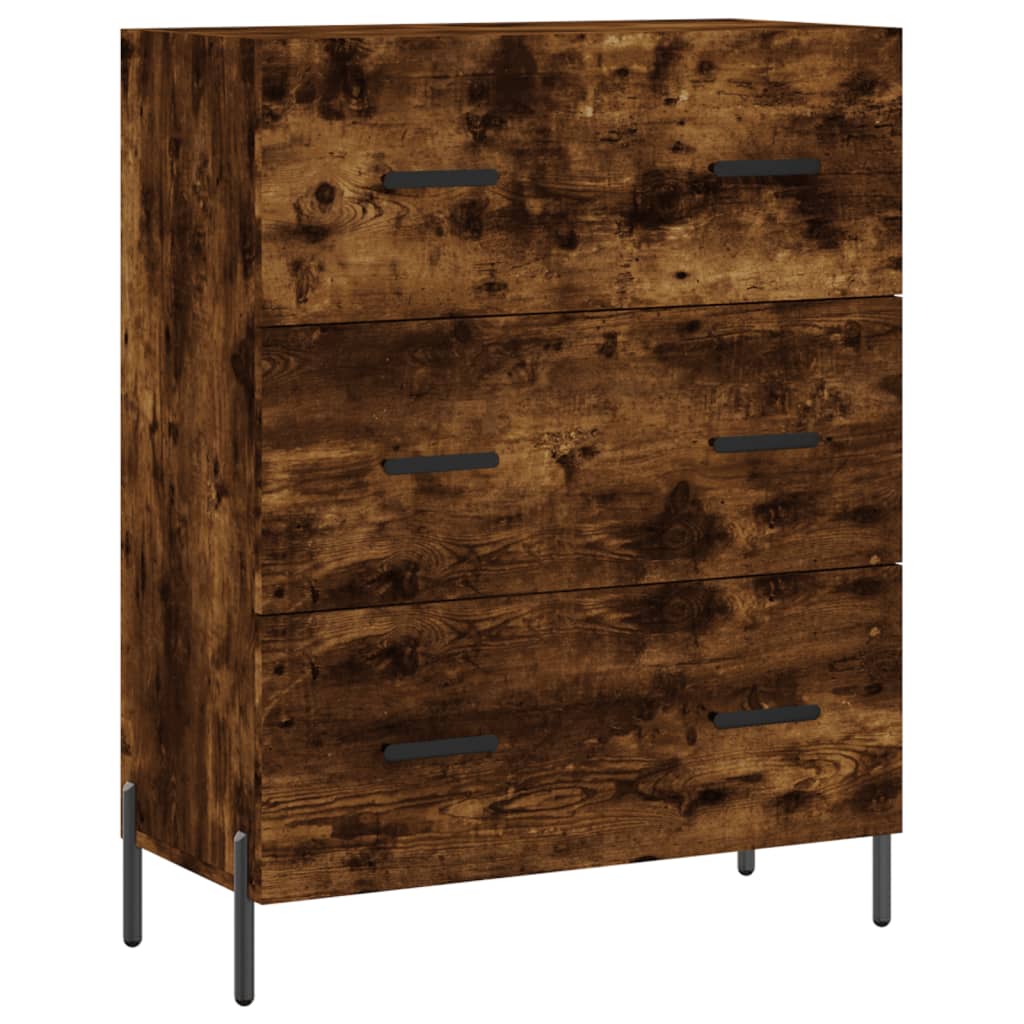 Credenza Rovere Fumo  69,5x34x180 cm in Legno Multistrato