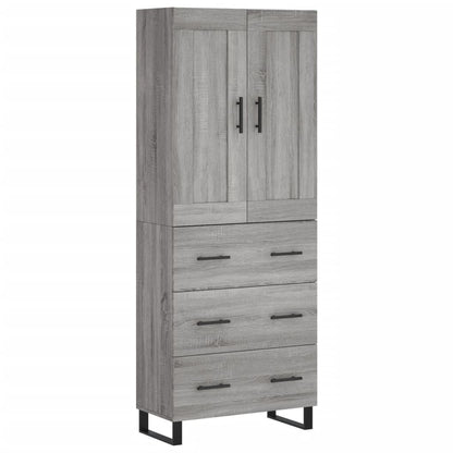 Sonoma Grey Sideboard 69,5x34x180 cm aus Mehrschichtholz