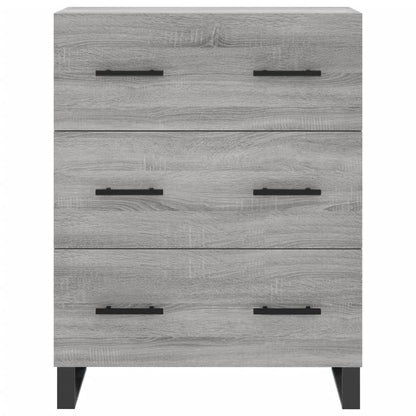 Sonoma Grey Sideboard 69,5x34x180 cm aus Mehrschichtholz