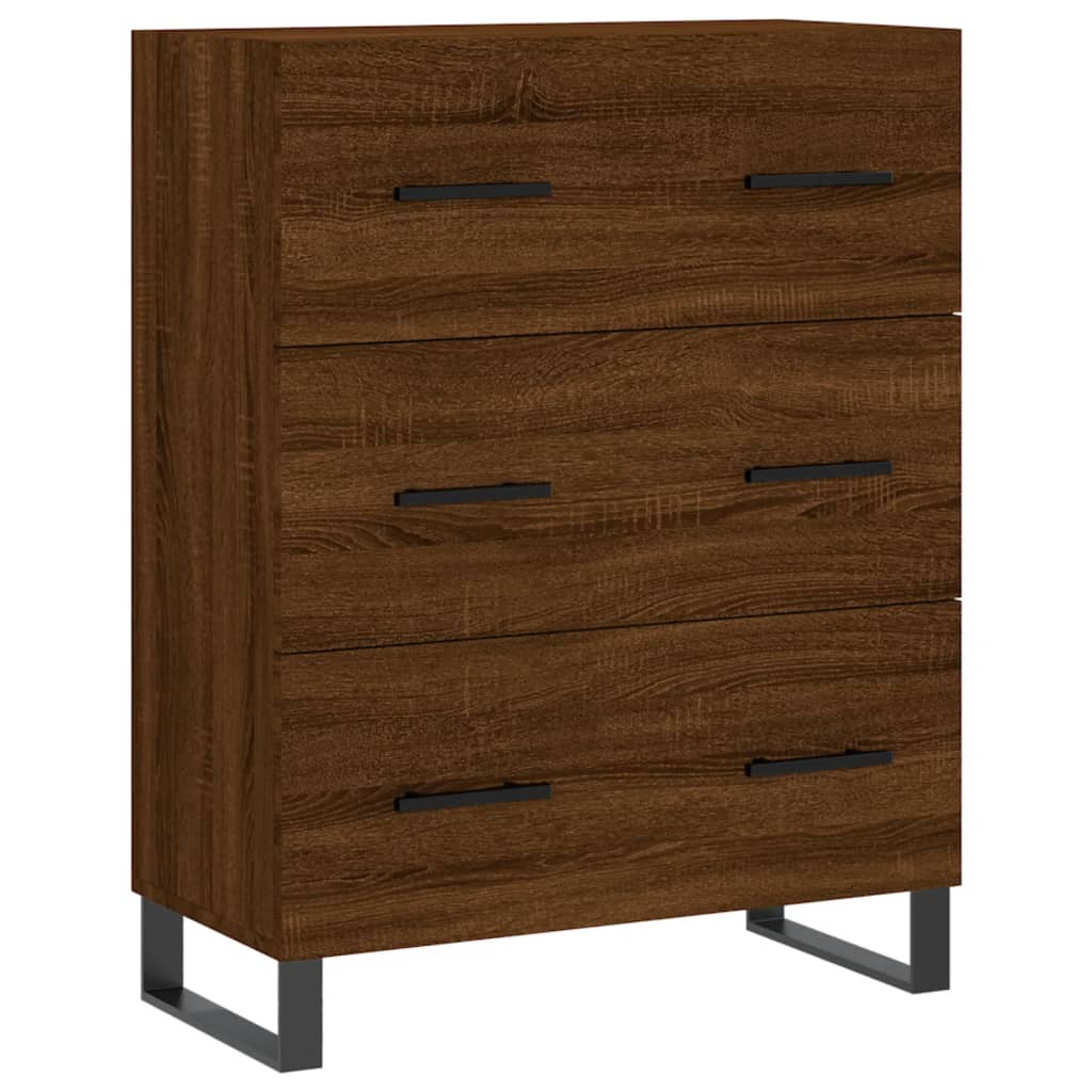 Sideboard aus brauner Eiche, 69,5 x 34 x 180 cm, aus Mehrschichtholz