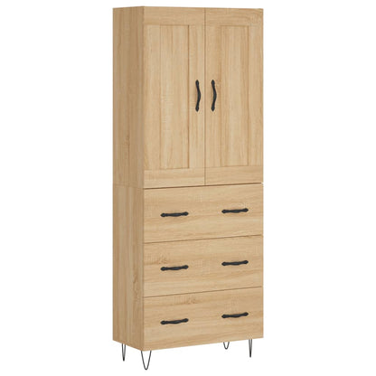 Credenza Rovere Sonoma 69,5x34x180 cm in Legno Multistrato