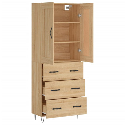 Credenza Rovere Sonoma 69,5x34x180 cm in Legno Multistrato