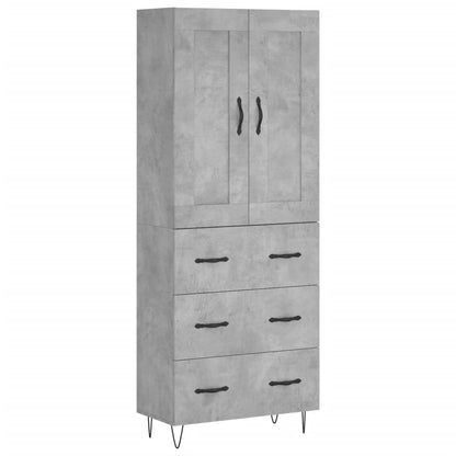 Credenza Grigio Cemento 69,5x34x180 cm in Legno Multistrato - homemem39