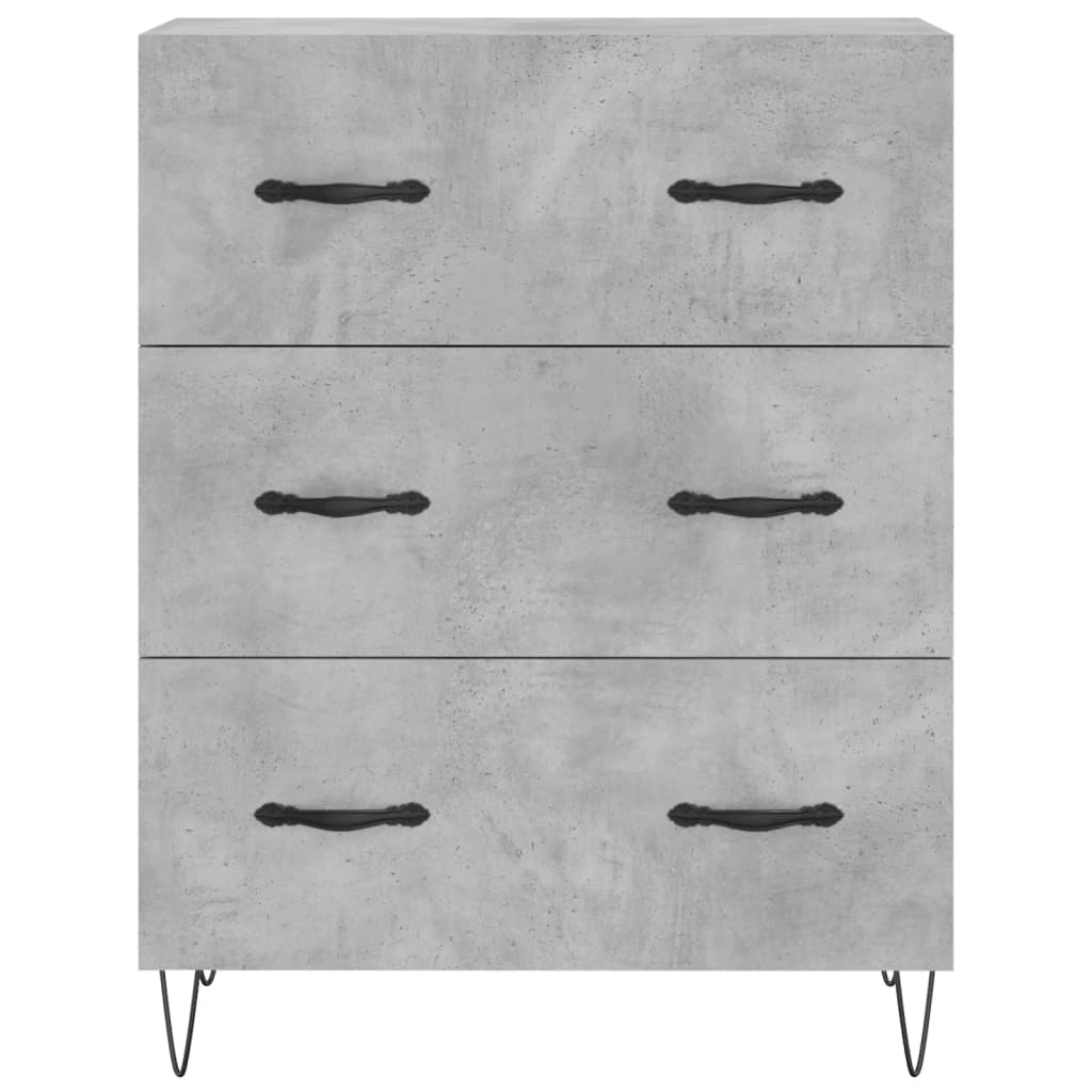 Credenza Grigio Cemento 69,5x34x180 cm in Legno Multistrato - homemem39