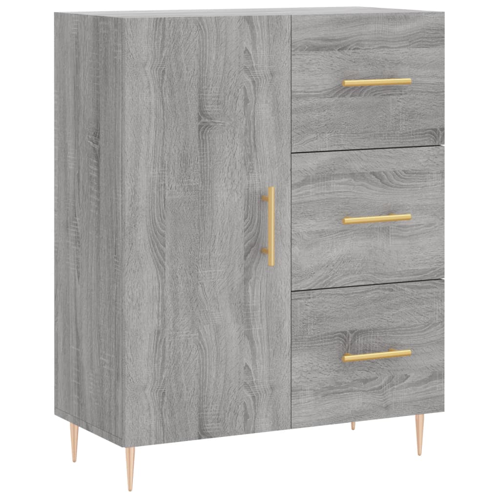 Credenza Grigio Sonoma 69,5x34x180 cm in Legno Multistrato | homemem39