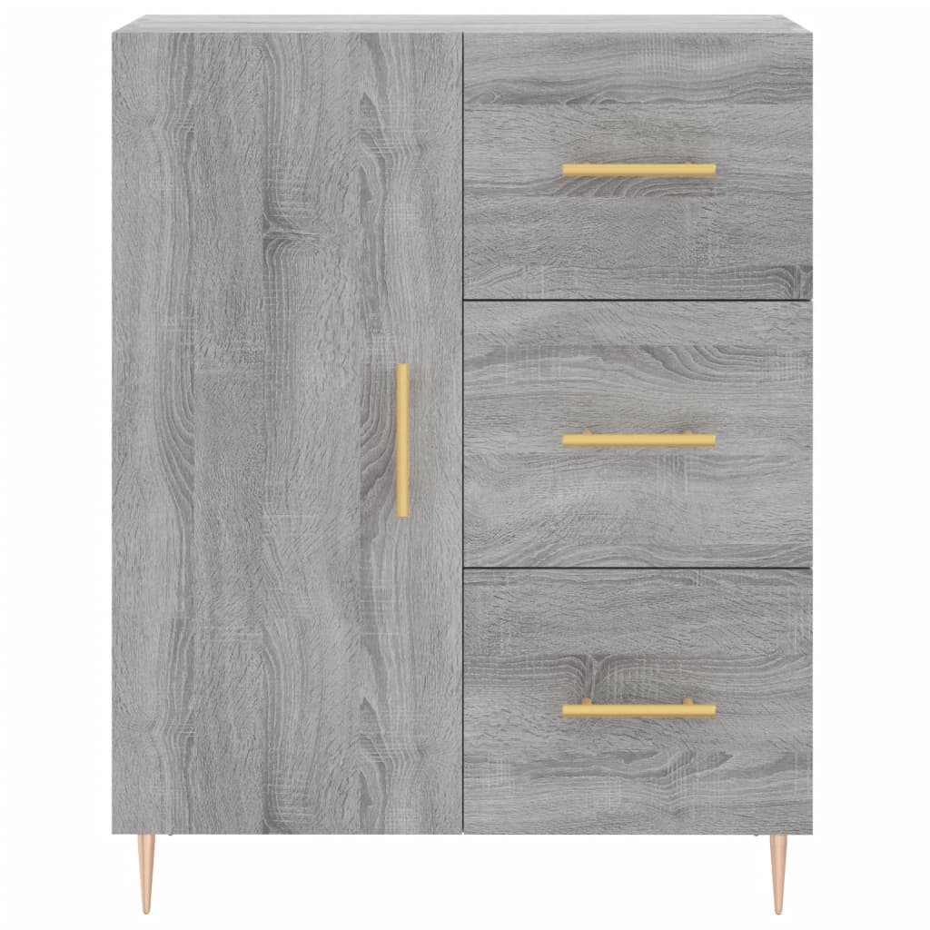 Credenza Grigio Sonoma 69,5x34x180 cm in Legno Multistrato | homemem39