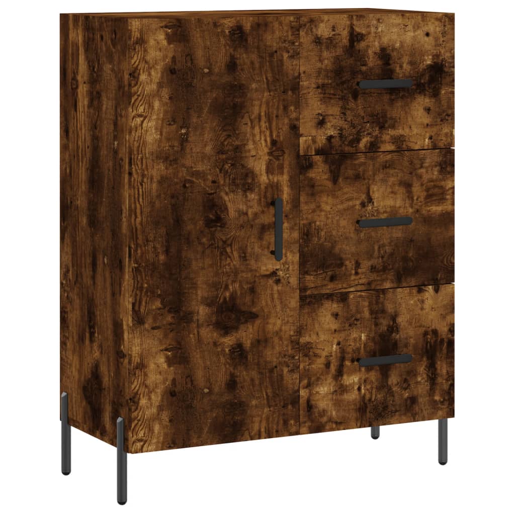 Credenza Rovere Fumo  69,5x34x180 cm in Legno Multistrato