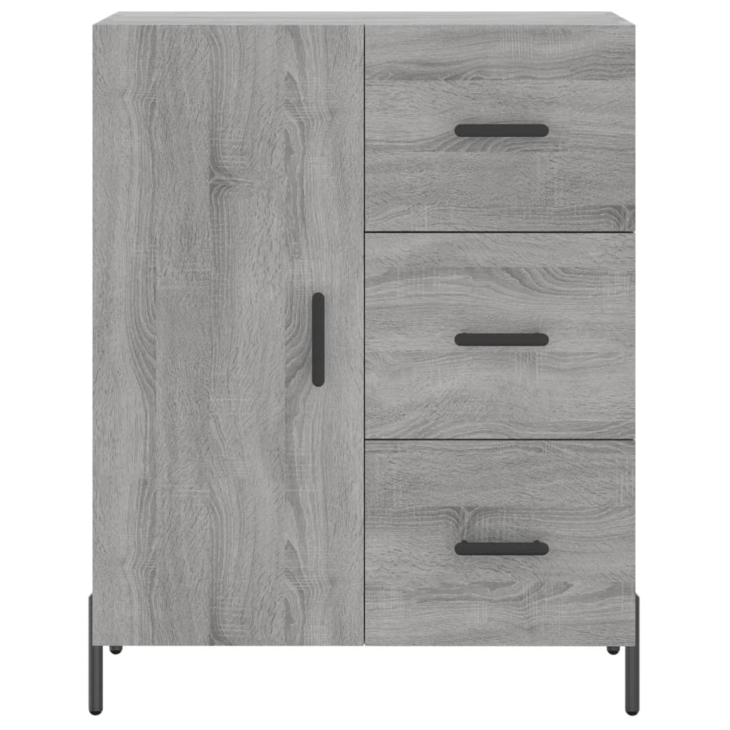 Credenza Grigio Sonoma 69,5x34x180 cm in Legno Multistrato