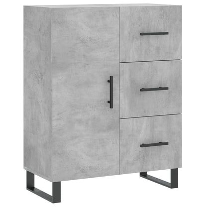 Zementgraues Sideboard 69,5 x 34 x 180 cm aus Mehrschichtholz