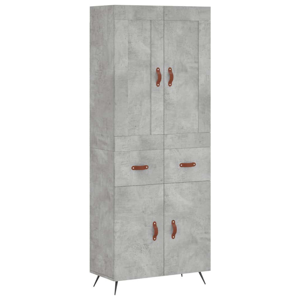 Credenza Grigio Cemento 69,5x34x180 cm in Legno Multistrato - homemem39