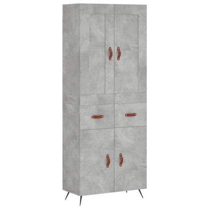 Credenza Grigio Cemento 69,5x34x180 cm in Legno Multistrato - homemem39