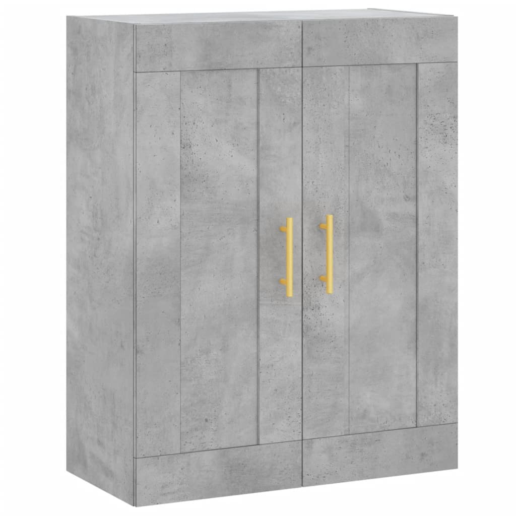 Credenza Grigio Cemento 69,5x34x180 cm in Legno Multistrato - homemem39