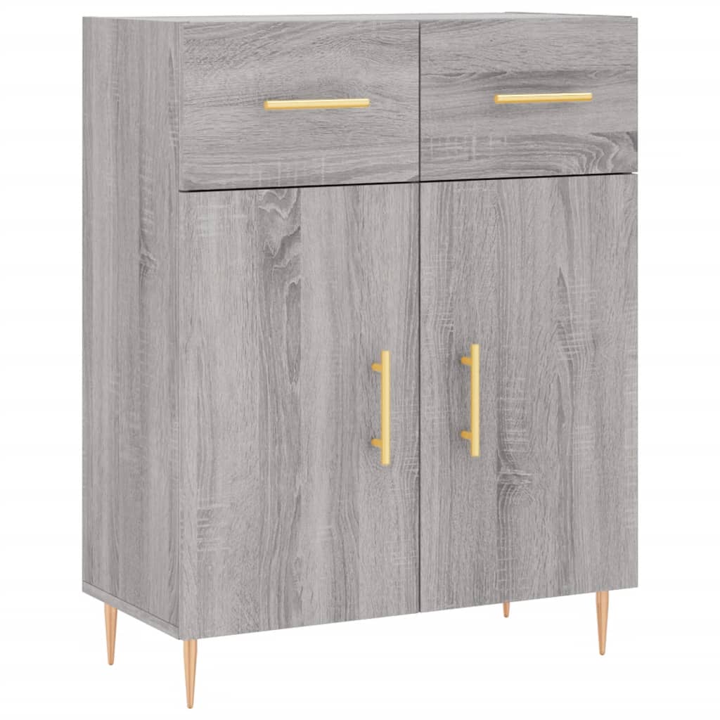 Credenza Grigio Sonoma 69,5x34x180 cm in Legno Multistrato | homemem39