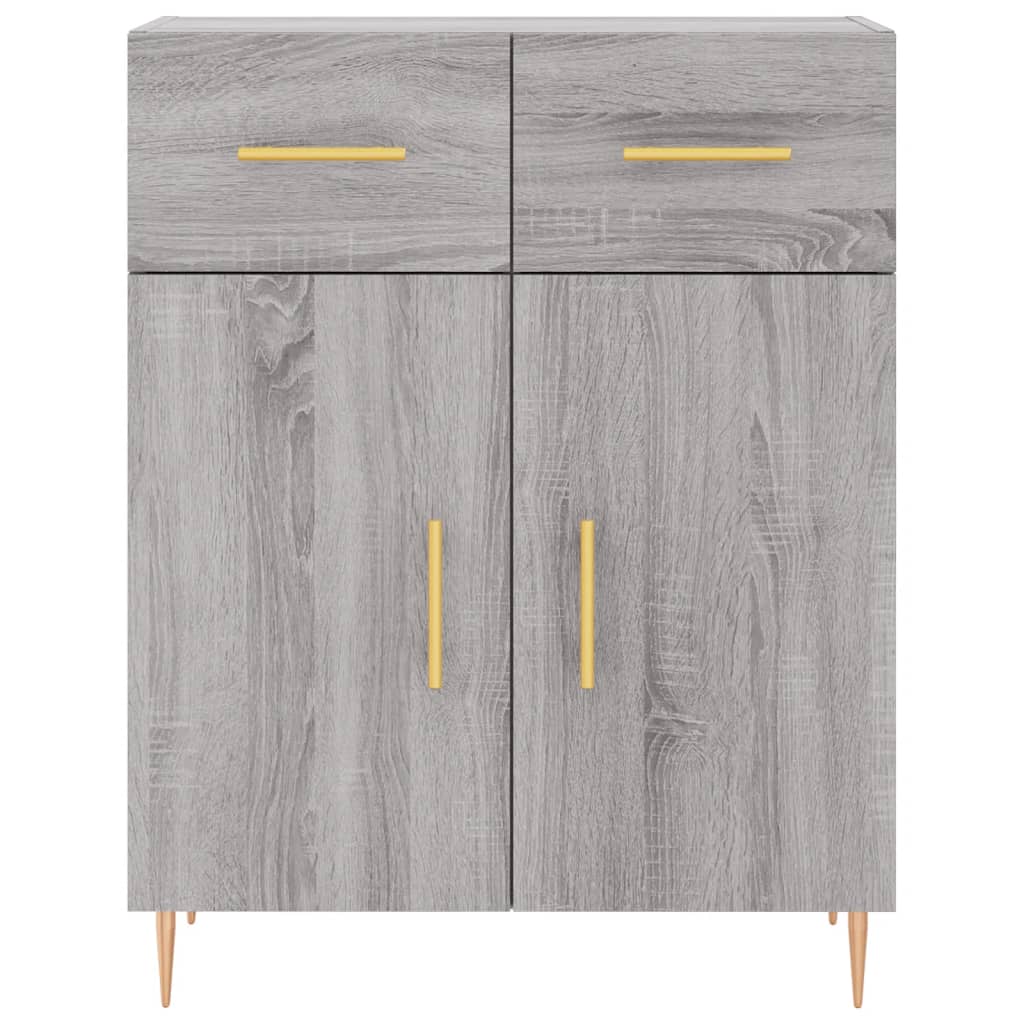 Credenza Grigio Sonoma 69,5x34x180 cm in Legno Multistrato | homemem39