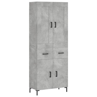 Credenza Grigio Cemento 69,5x34x180 cm in Legno Multistrato - homemem39