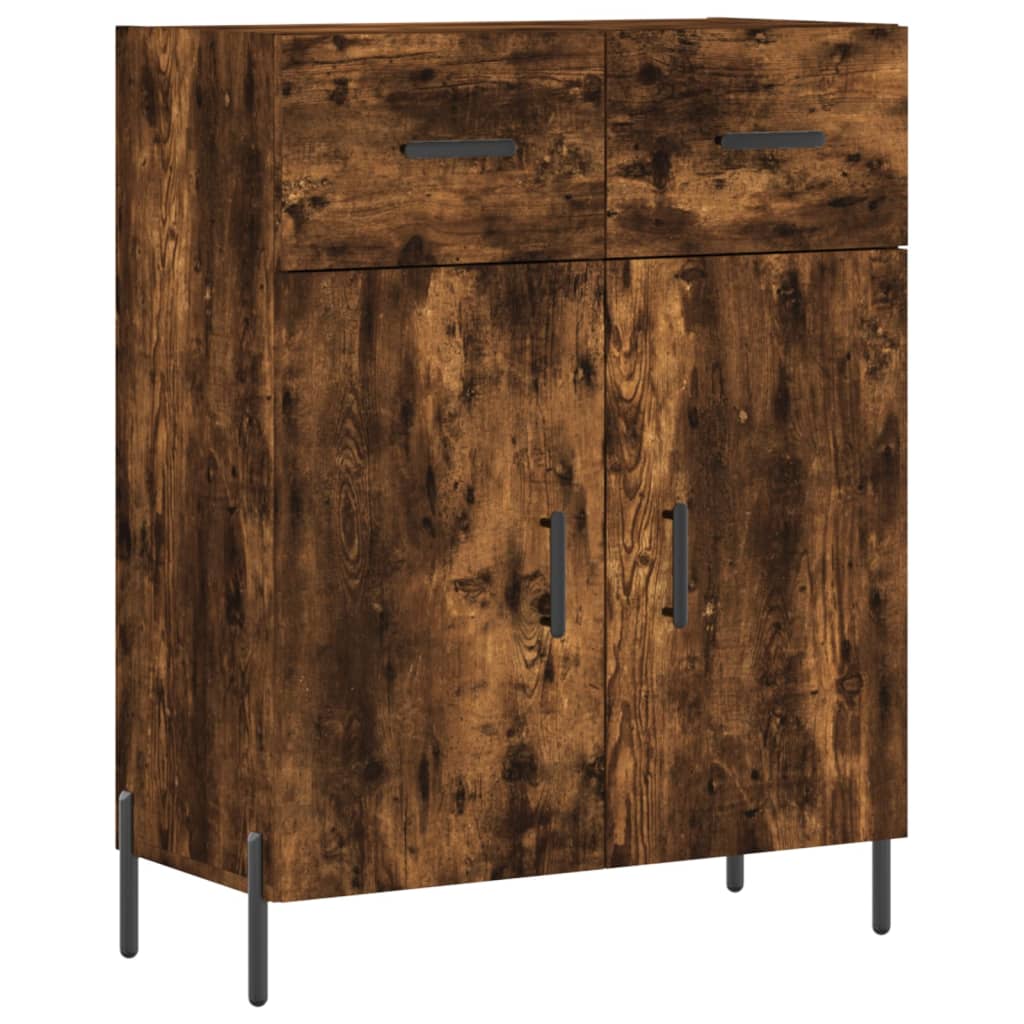 Credenza Rovere Fumo  69,5x34x180 cm in Legno Multistrato