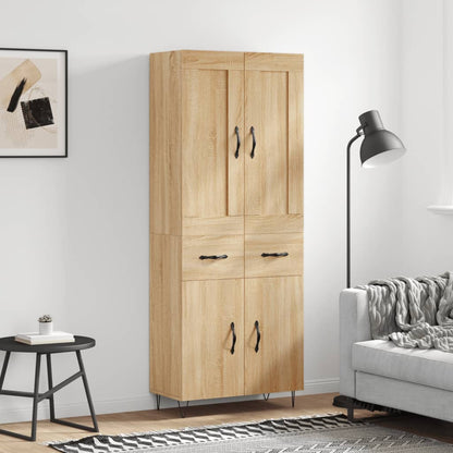 Credenza Rovere Sonoma 69,5x34x180 cm in Legno Multistrato