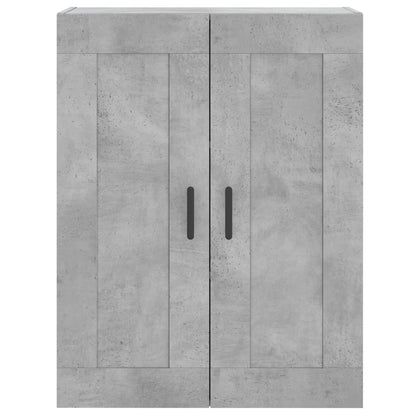 Credenza Grigio Cemento 69,5x34x180 cm in Legno Multistrato