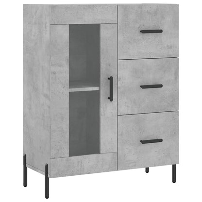 Credenza Grigio Cemento 69,5x34x180 cm in Legno Multistrato