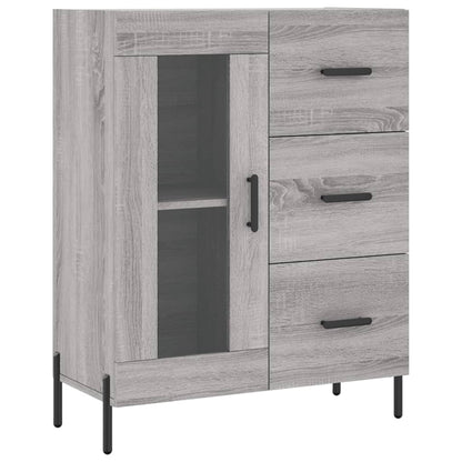 Credenza Grigio Sonoma 69,5x34x180 cm in Legno Multistrato