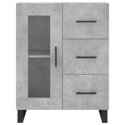 Zementgraues Sideboard 69,5 x 34 x 180 cm aus Mehrschichtholz