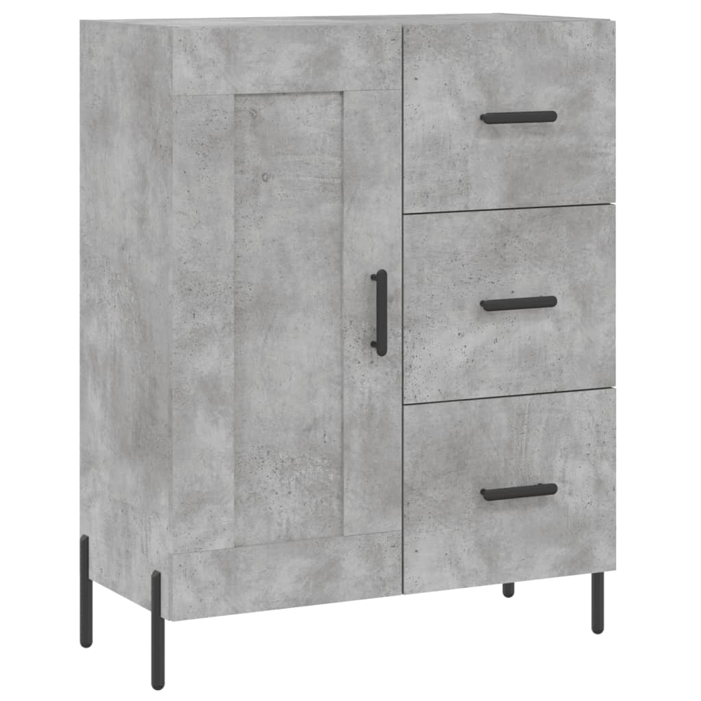 Credenza Grigio Cemento 69,5x34x180 cm in Legno Multistrato