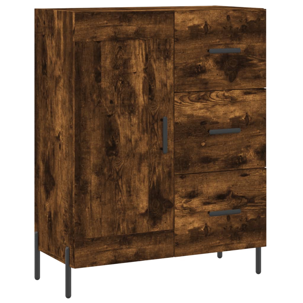 Credenza Rovere Fumo  69,5x34x180 cm in Legno Multistrato