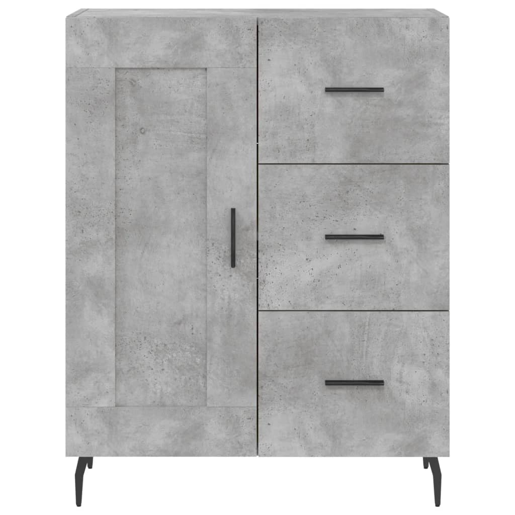 Credenza Grigio Cemento 69,5x34x180 cm in Legno Multistrato | homemem39