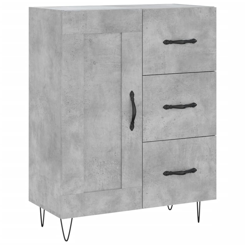 Credenza Grigio Cemento 69,5x34x180 cm in Legno Multistrato - homemem39