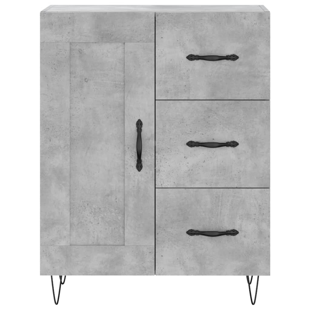 Credenza Grigio Cemento 69,5x34x180 cm in Legno Multistrato - homemem39