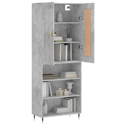 Credenza Grigio Cemento 69,5x34x180 cm in Legno Multistrato - homemem39