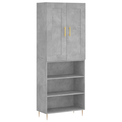 Credenza Grigio Cemento 69,5x34x180 cm in Legno Multistrato - homemem39