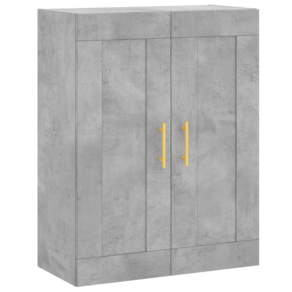 Credenza Grigio Cemento 69,5x34x180 cm in Legno Multistrato - homemem39