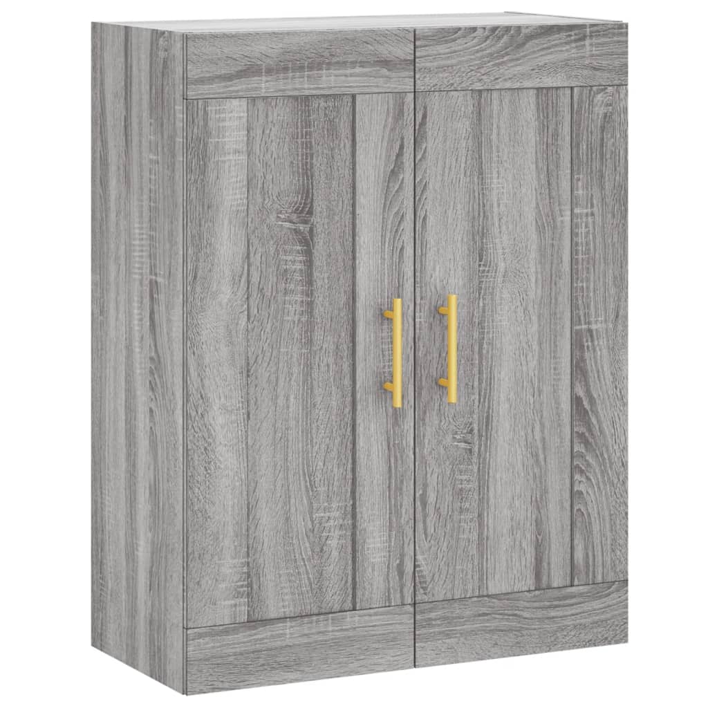 Credenza Grigio Sonoma 69,5x34x180 cm in Legno Multistrato | homemem39