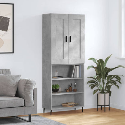 Credenza Grigio Cemento 69,5x34x180 cm in Legno Multistrato - homemem39