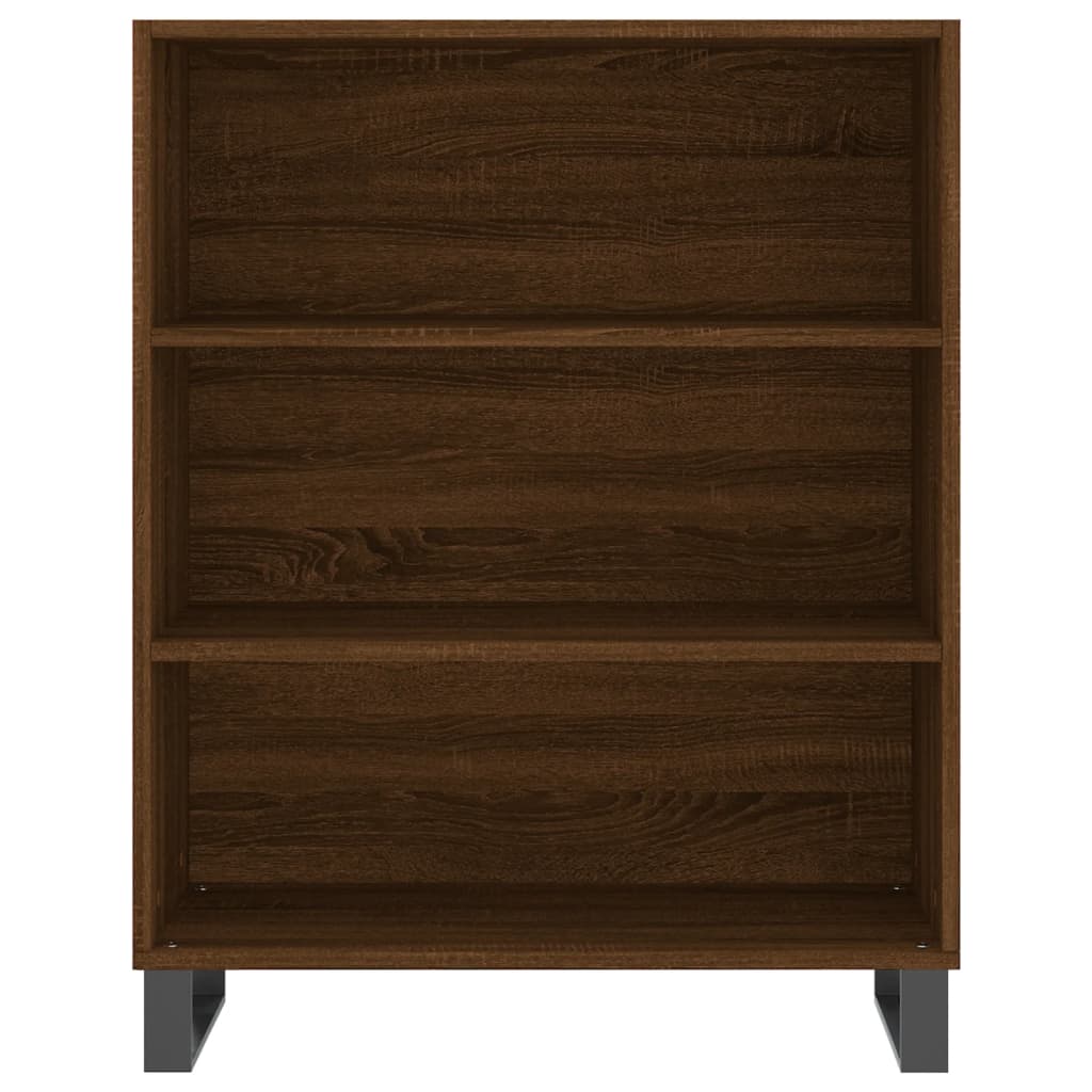 Credenza Rovere Marrone 69,5x34x180 cm in Legno Multistrato