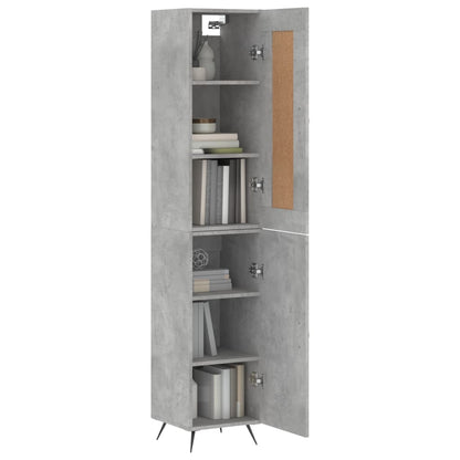 Credenza Grigio Cemento 34,5x34x180 cm in Legno Multistrato - homemem39