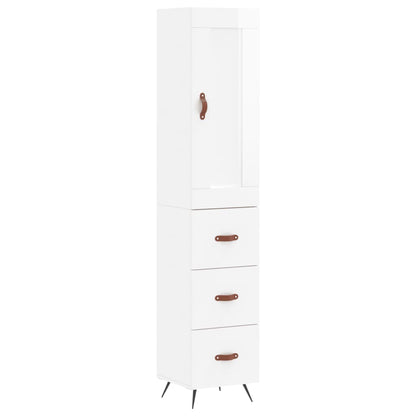 Credenza 34,5x34x180 cm in Legno Multistrato Bianco Lucido - homemem39