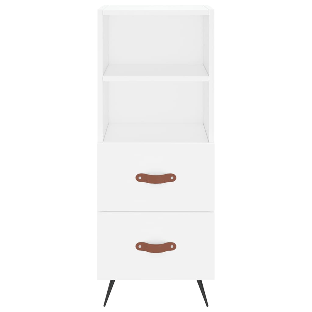 Credenza Bianca 34,5x34x180 cm in Legno Multistrato - homemem39