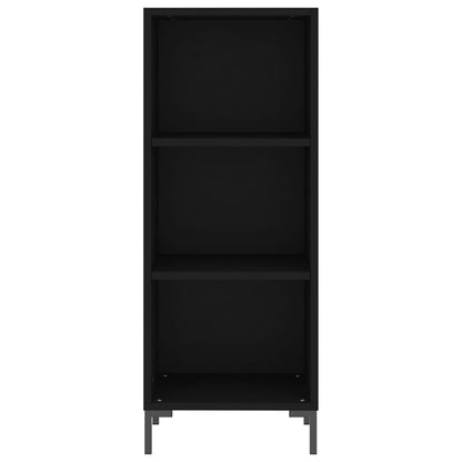Credenza Nera 34,5x34x180 cm in Legno Multistrato