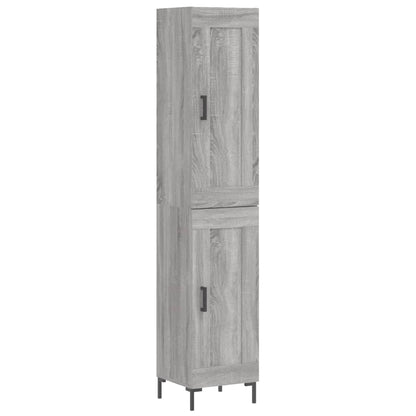Credenza Grigio Sonoma 34,5x34x180 cm in Legno Multistrato - homemem39