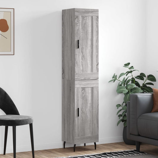 Credenza Grigio Sonoma 34,5x34x180 cm in Legno Multistrato - homemem39