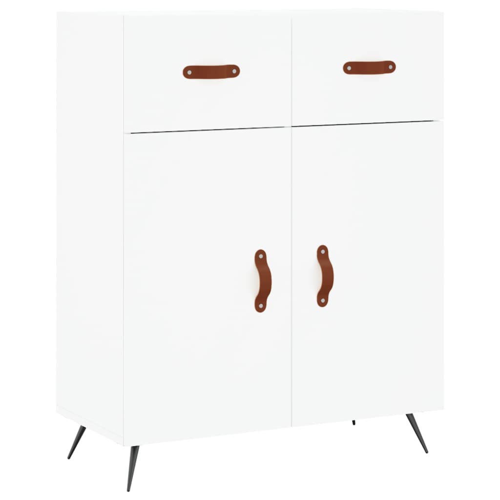 Credenza Bianca 69,5x34x180 cm in Legno Multistrato - homemem39