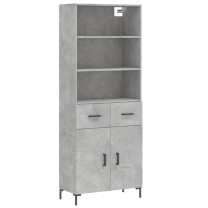 Credenza Grigio Cemento 69,5x34x180 cm in Legno Multistrato - homemem39